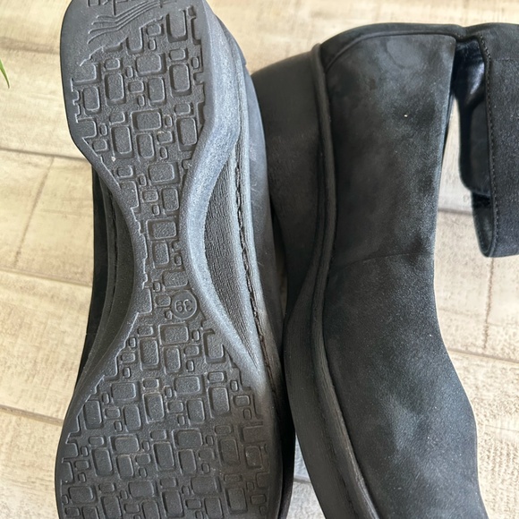 Dansko Lulu Mary Jane Nubuck Suede Leather Wedge Size 39 Shoe Black - Picture 5 of 10